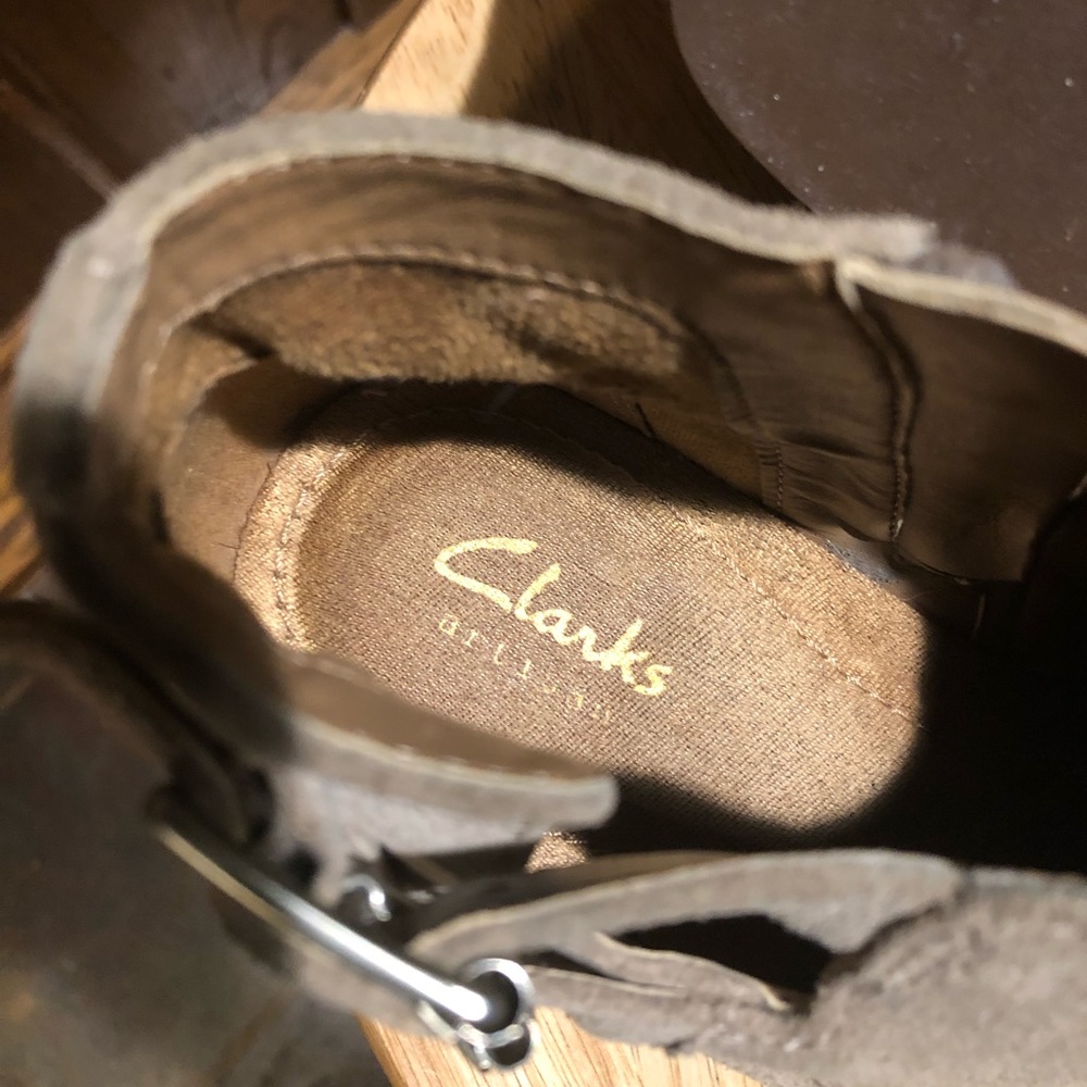 Woman’s Clark’s heels